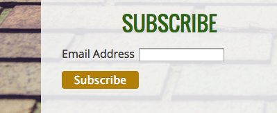 Mailchimp newsletter subscription form on a Jimdo website.